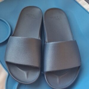 Gray Slide Sandals